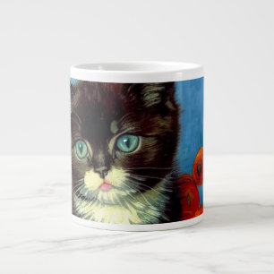 Van Gogh Tuxedo Cat Jumbo-Tasse
