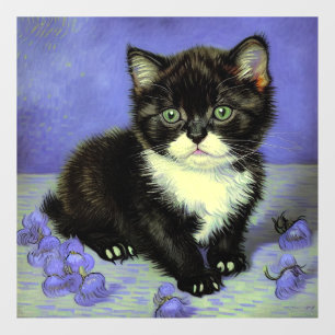 Van Gogh Tuxedo Kitten Fensteraufkleber