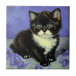 Van Gogh Tuxedo Kitten Fliese