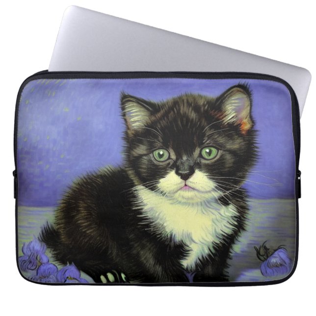 Van Gogh Tuxedo Kitten Laptopschutzhülle (Vorderseite)
