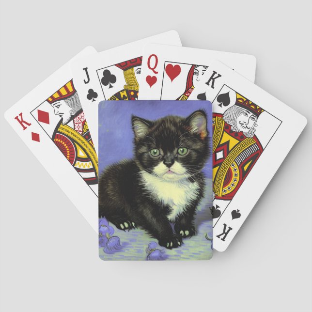 Van Gogh Tuxedo Kitten Spielkarten (Rückseite)