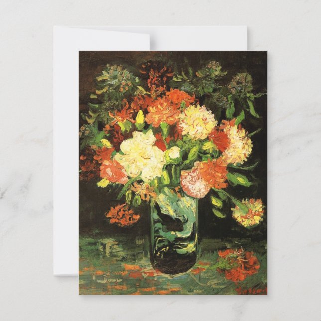 Van Gogh Vase avec Carnations Invitations (Devant)