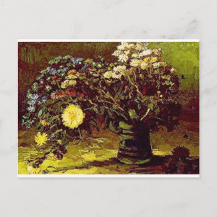 Van Gogh Vase blüht Blume Vintage Malerei Postkarte