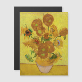 Van Gogh - Vase mit 15 Sonnenblumen Magnetkarte