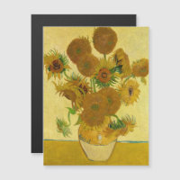 Van Gogh - Vase mit 15 Sonnenblumen Magnetkarte