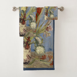 Van Gogh Vase mit Gladioli und chinesischem Asters Badhandtuch Set