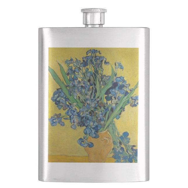 Van Gogh Vase mit Ire Classic Impressionismus Flachmann (Vorderseite)