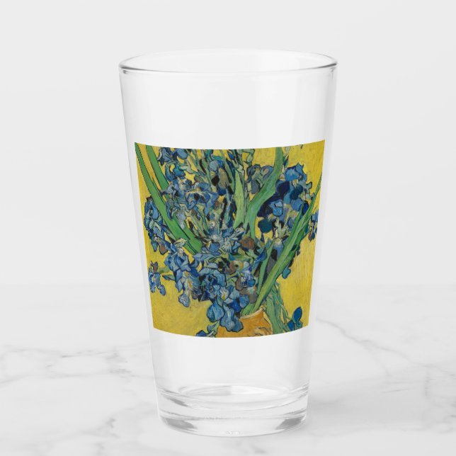 Van Gogh Vase mit Ire Classic Impressionismus Glas (Vorderseite)