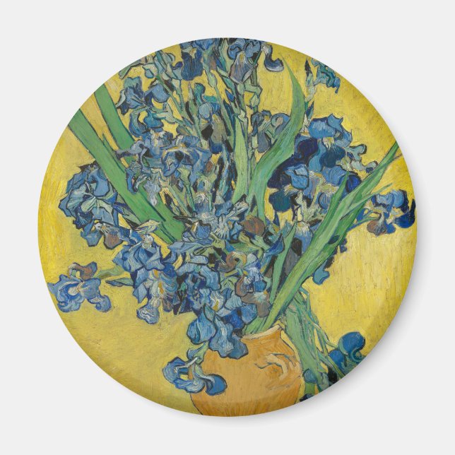 Van Gogh Vase mit Ire Classic Impressionismus Magnet (Vorne)