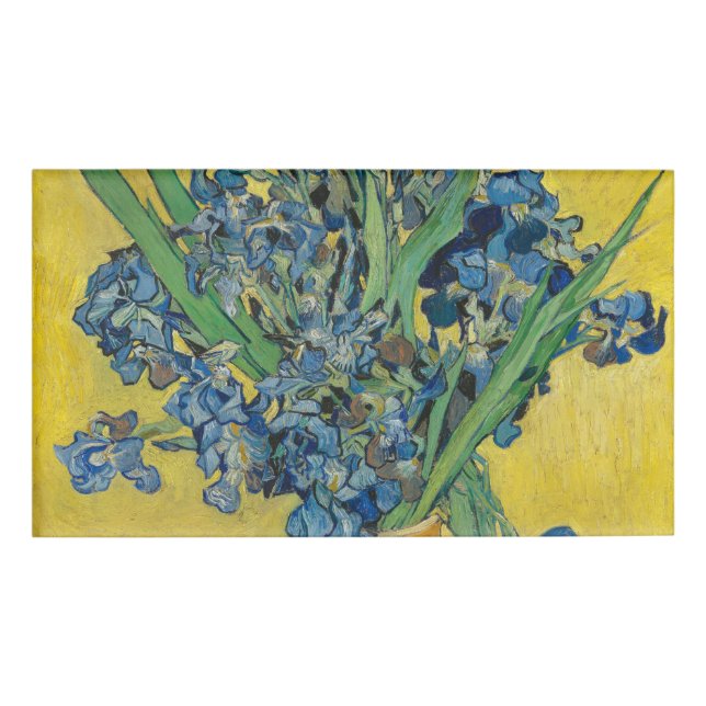 Van Gogh Vase mit Ire Classic Impressionismus Namenschild (Vorderseite)