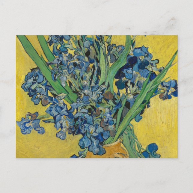 Van Gogh Vase mit Ire Classic Impressionismus Postkarte (Vorderseite)