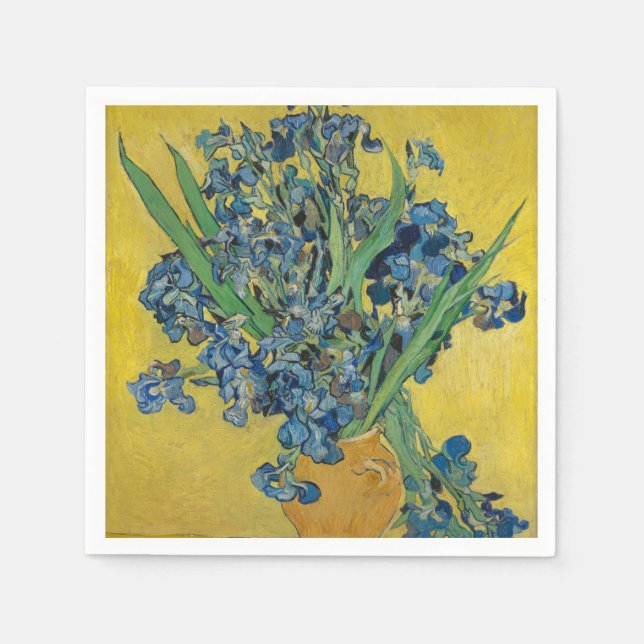 Van Gogh Vase mit Ire Classic Impressionismus Serviette (Vorderseite)