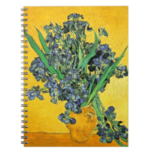 Van Gogh - Vase mit irisch-gelbem Hintergrund Notizblock