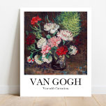 Van Gogh Vase mit Kunsthandwerk Print Poster<br><div class="desc">Elegante Van Gogh Vase mit Kunstdrucken von Carnons - Vintage Blumenmodededekoration,  die sich perfekt für klassische Kunstliebhaber und Zuhause-Designer eignet. Vincent van Gogh's Vase mit Nelken (1886) berühmte Malerei</div>