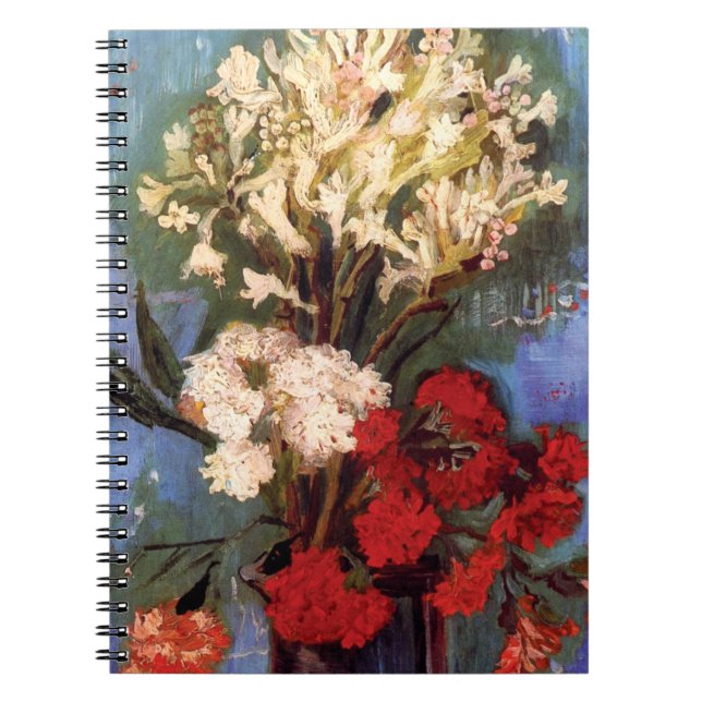 Van Gogh - Vase mit Nelken und anderen Blume Notizblock (Vorderseite)
