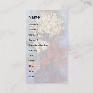 Van Gogh - Vase mit Nelken und anderen Blume Visitenkarte