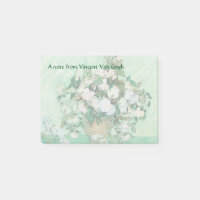 Van Gogh Vase mit rosa Rosen Vintage Blume Art