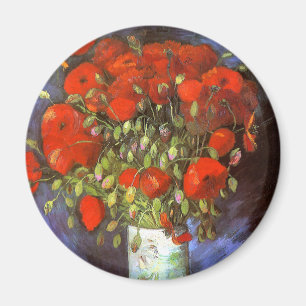 Van Gogh: Vase mit roten Mohnblumen Magnet