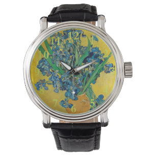 Van Gogh Vase mit Schwertlilien Klassischer Impres Armbanduhr