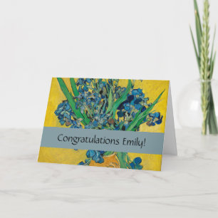 Van Gogh Vase mit Schwertlilien Klassischer Impres Karte