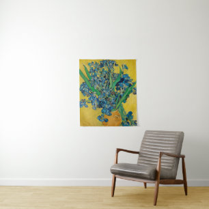 Van Gogh Vase mit Schwertlilien Klassischer Impres Wandteppich