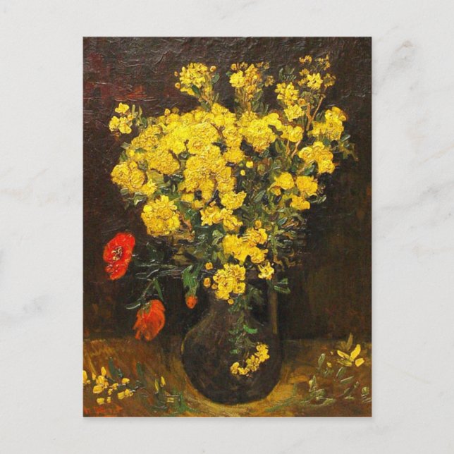 Van Gogh - Vase with Lynchnis, 1886 Postkarte (Vorderseite)