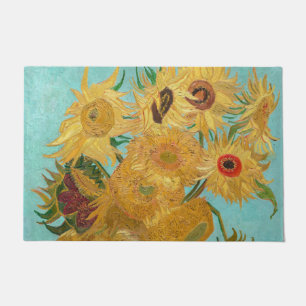 Van Gogh - Vasen mit 12 Sonnenblumen Fußmatte