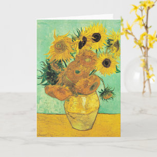 Van Gogh - Vasen mit 12 Sonnenblumen Karte