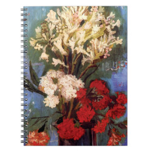 Van Gogh - Vasen mit Nelken und anderen Blumen Notizblock