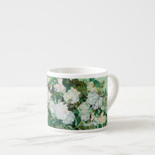 Van Gogh Vasen mit rosa Rosen Vintage Florale Kuns Espressotasse