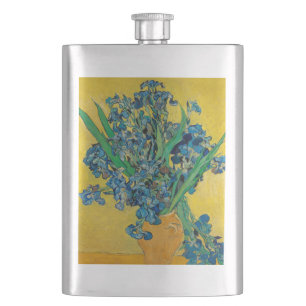 Van Gogh Vasen mit Schwertlilien Klassischer Impre Flachmann
