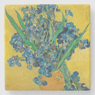 Van Gogh Vasen mit Schwertlilien Klassischer Impre Steinuntersetzer