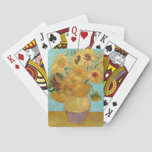 Van Gogh - Vasenstück mit 12 Sonnenblumen Spielkarten