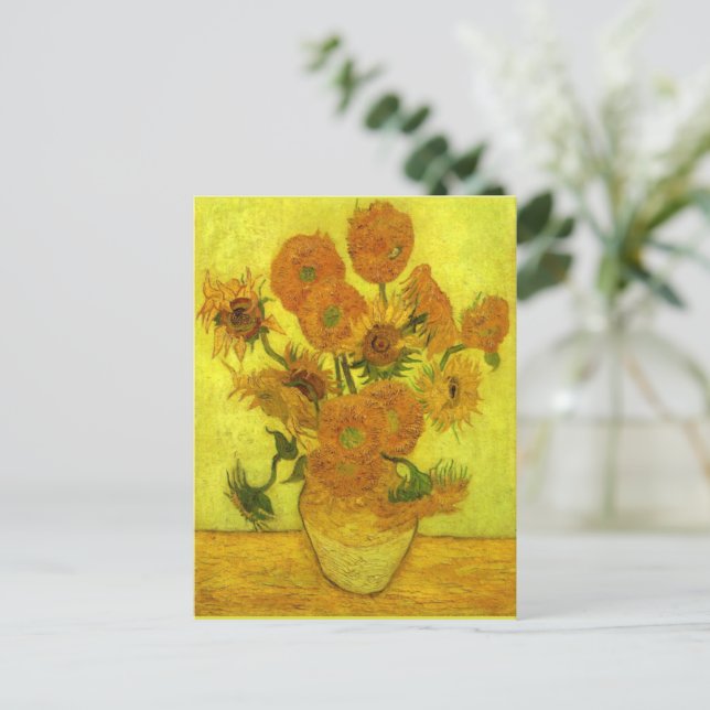 Van Gogh - Vierzehn Sonnenblumen, Postkarte (Stehend Vorderseite)
