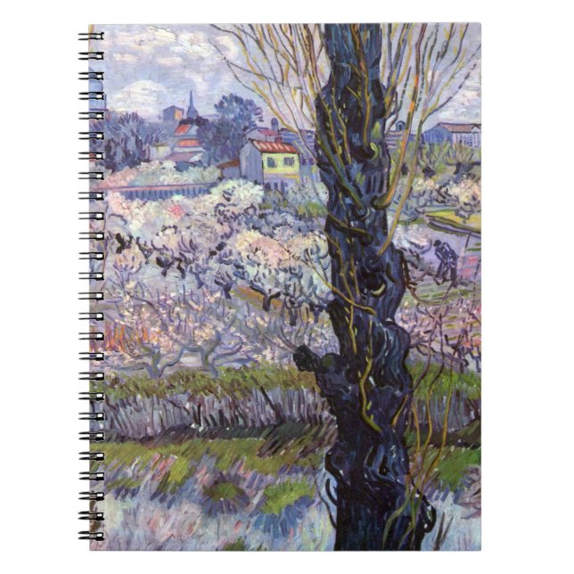 Van Gogh View Arles Blühender Garten Notizblock (Vorderseite)
