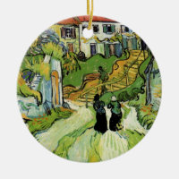 Van Gogh Village Street und Steps Auvers, Figures