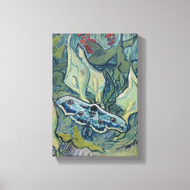 Van Gogh Vintag Great Peacock Moth Leinwanddruck (Vorderseite)