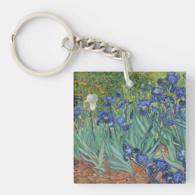 Van Gogh Vintag Irises Schlüsselanhänger (Vorderseite)