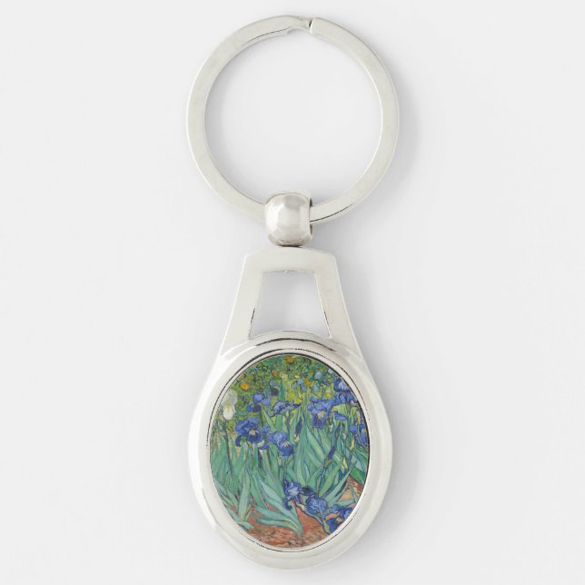 Van Gogh Vintag Irises Schlüsselanhänger (Vorderseite)