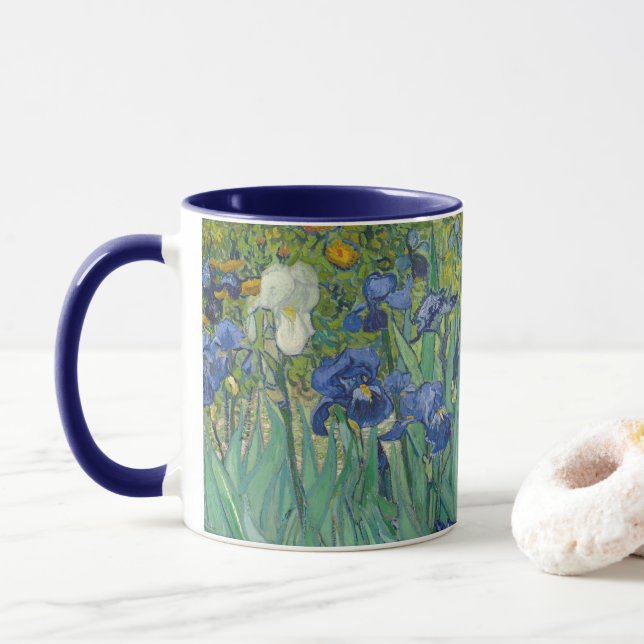 Van Gogh Vintag Irises Tasse (Mit Donut)