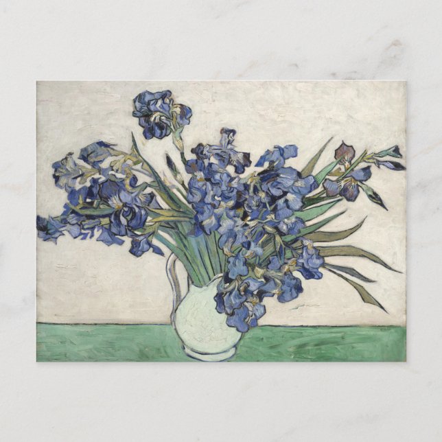 Van Gogh Vintag Vase mit Iren Postkarte (Vorderseite)
