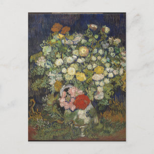 Van Gogh Vintage Blumenstrauß in einer Vase Postkarte