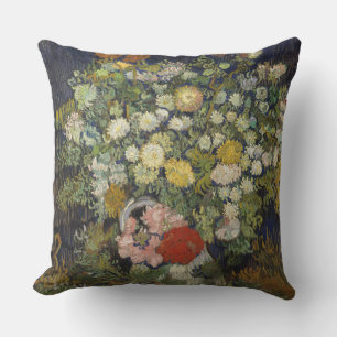 Van Gogh Vintage Bouquet von Blume in einer Vase Kissen