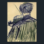 Van Gogh - Violinist von hinten gesehen Poster<br><div class="desc">Dieses Meisterwerk mit dem Titel Violinist Seen from the Back wird von dem berühmten Künstler Vincent van Gogh mit Kreide auf Papier hergestellt. Es fällt unter den Post-Impressionismus Stil und wurde 1887 von van Gogh abgeschlossen. Vincent van Gogh war ein niederländischer postimpressionistischer Maler, dessen Werk, das sich durch seine raue...</div>