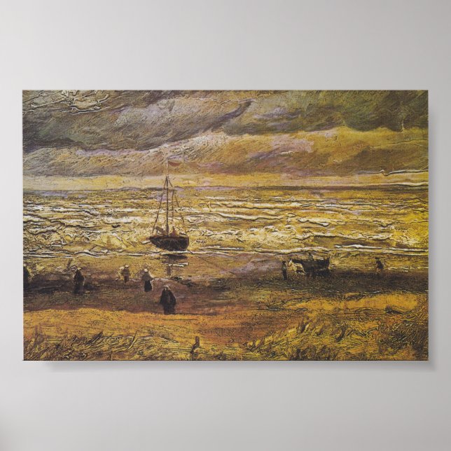 Van Gogh Vue De La Mer De Scheveningen Affiche (Devant)