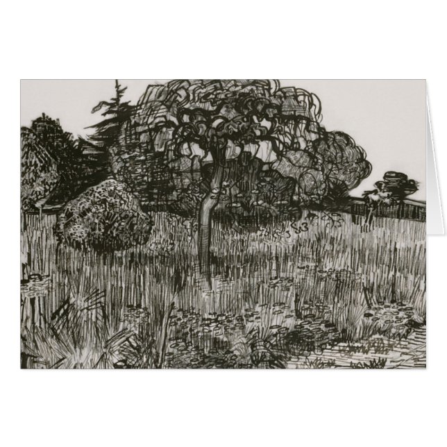 Van Gogh Weeping Tree sur une pelouse (Devant horizontal)