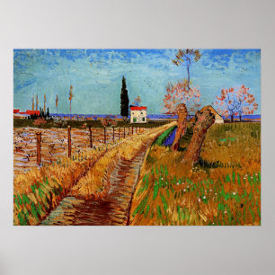Van Gogh - Weg durch ein Feld Poster