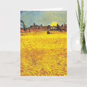 Van Gogh Weizenfeld Arles Sonnenuntergang Gemälde Karte