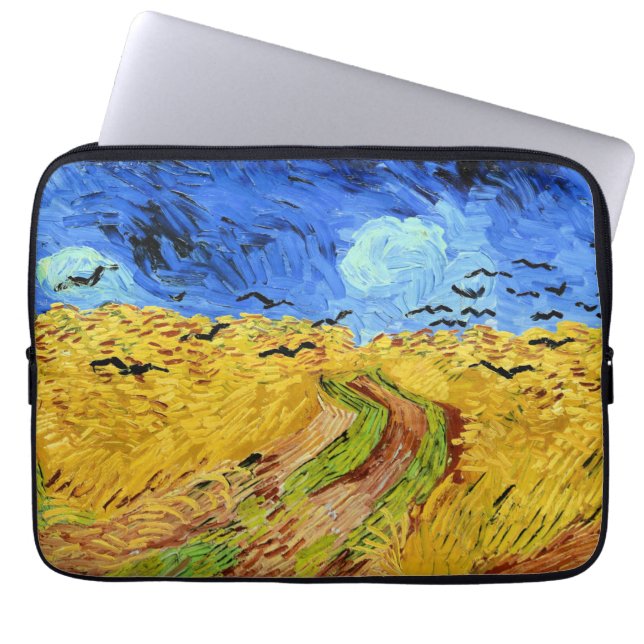 Van Gogh - Weizenfeld mit Krähen, Laptopschutzhülle (Vorderseite)