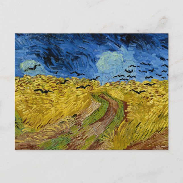 Van Gogh - Weizenfeld mit Krähen Postkarte (Vorderseite)